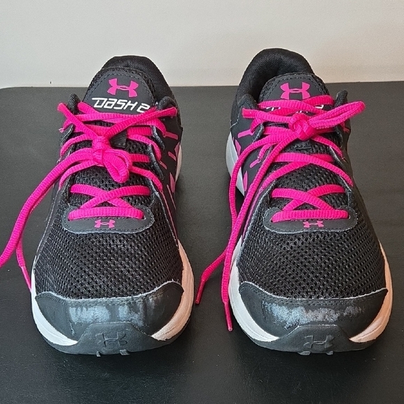 Under Armour Black Sneakers with Pink Highlights - Picture 2 of 8
